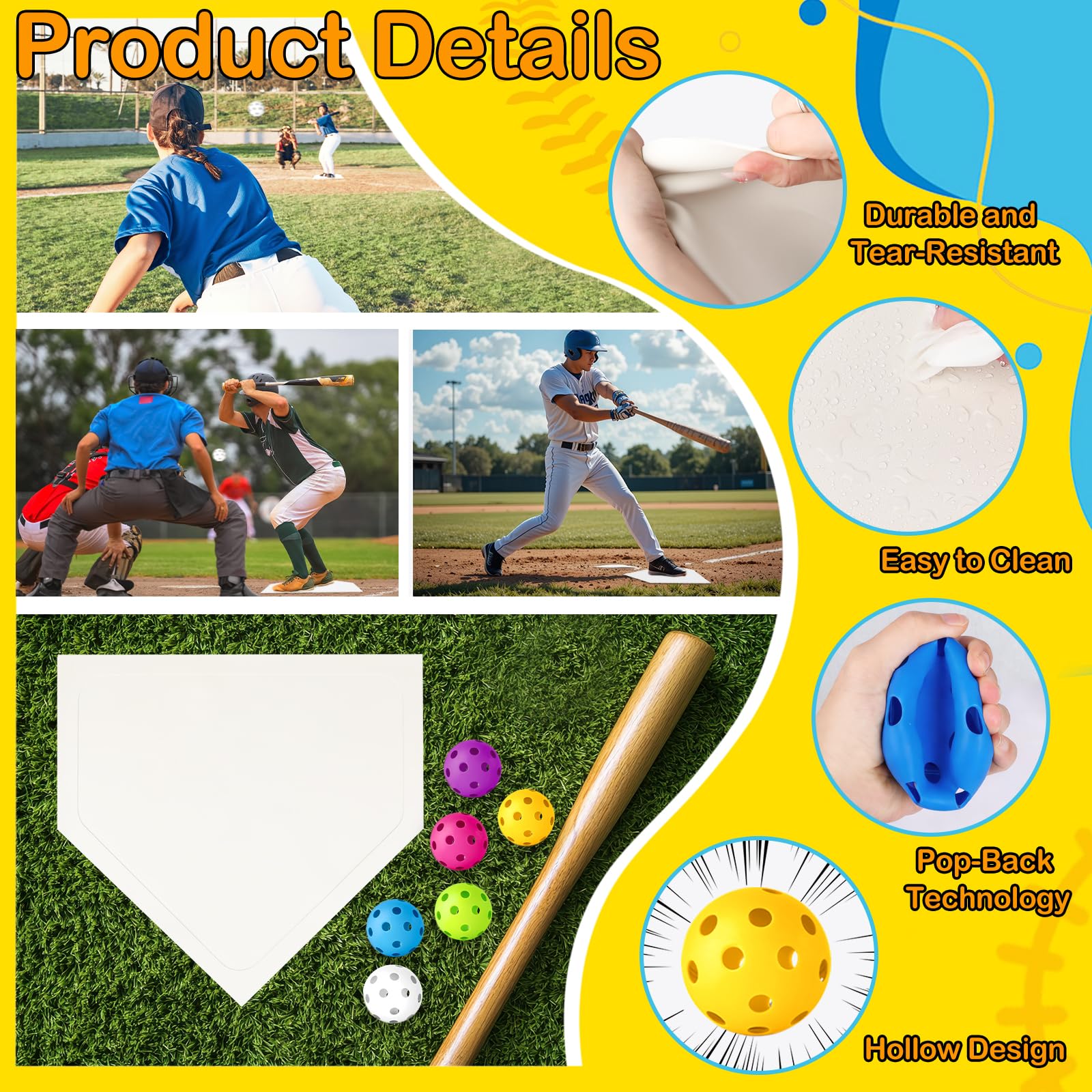 Mototo rubber home plate on grass during backyard drill, fast portable practice benefit
