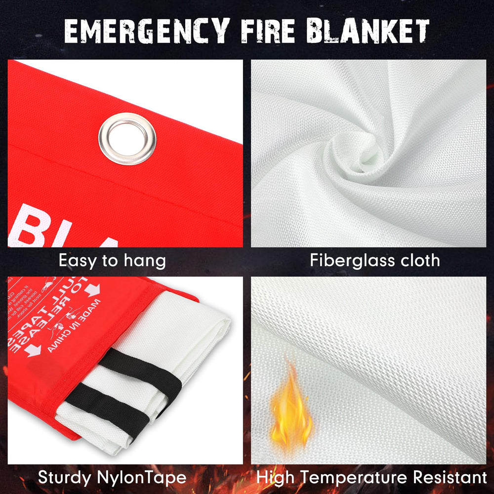 Moukeren blanket in kitchen covering a small pan fire to prevent flare-ups