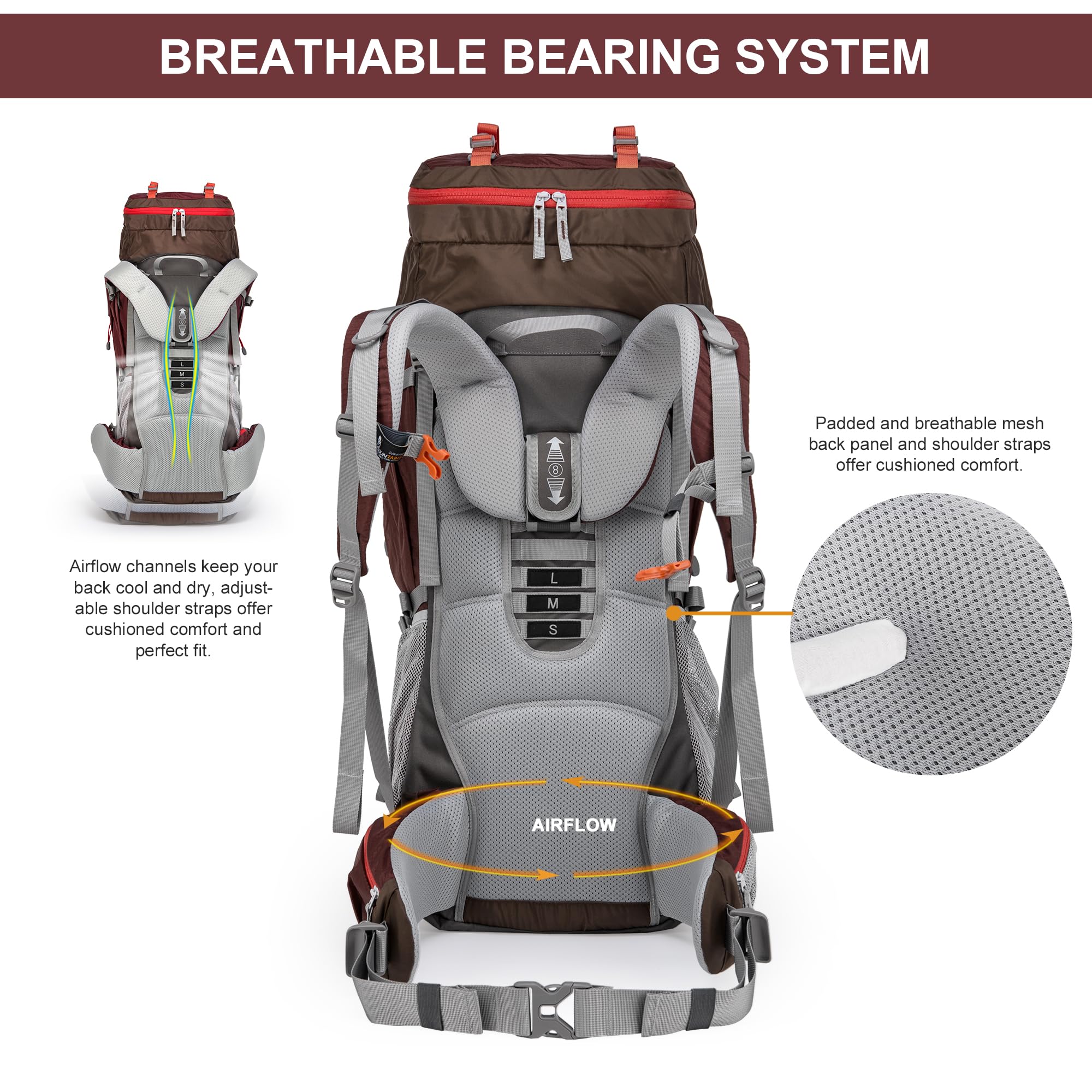 MOUNTAINTOP hydration sleeve detail ready to hold water bladder for hands-free drinking