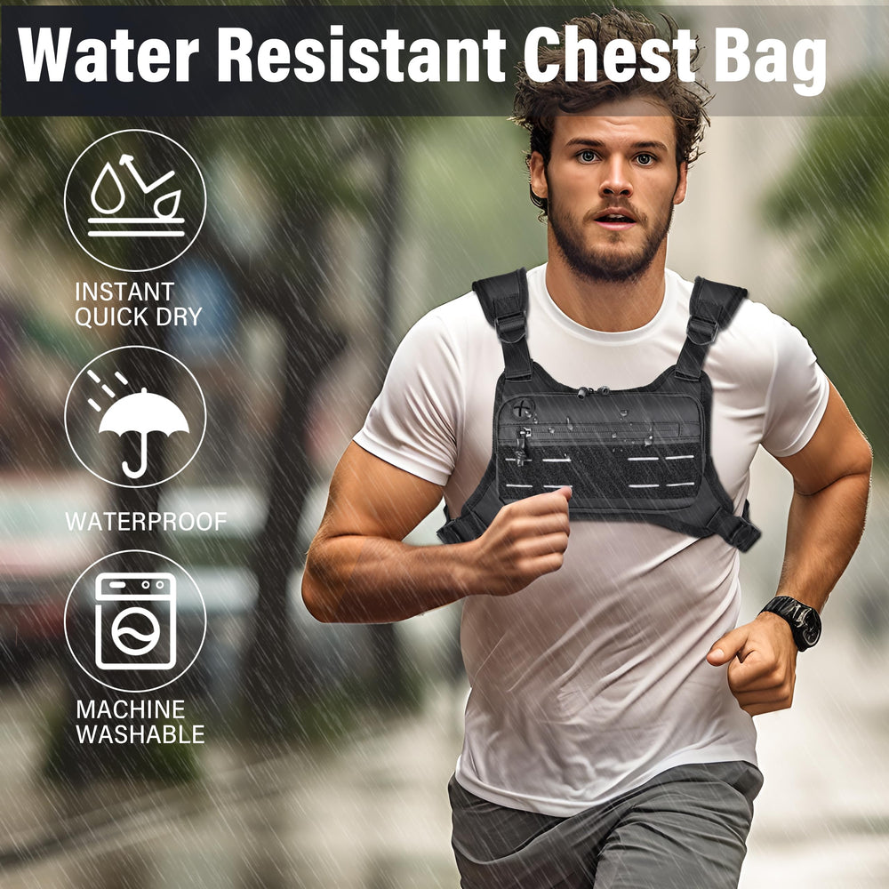 MOZETO reflective back panel boosting nighttime visibility and runner safety