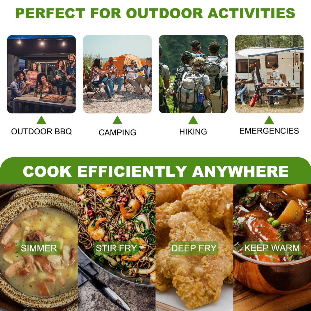 MOZODAWN stove in camping scene for fast outdoor meal prep
