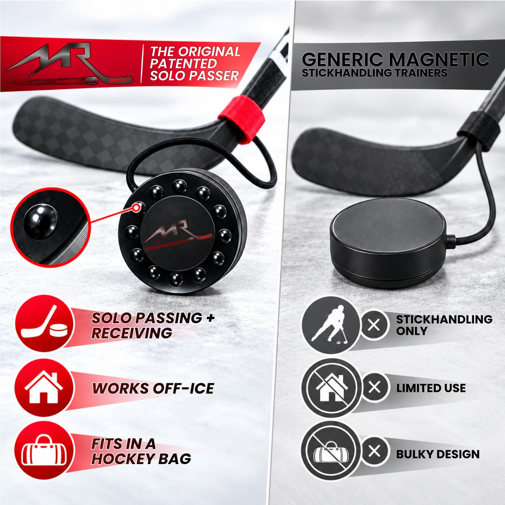 Mr. Assist size compared with stick showing compact portability for travel
