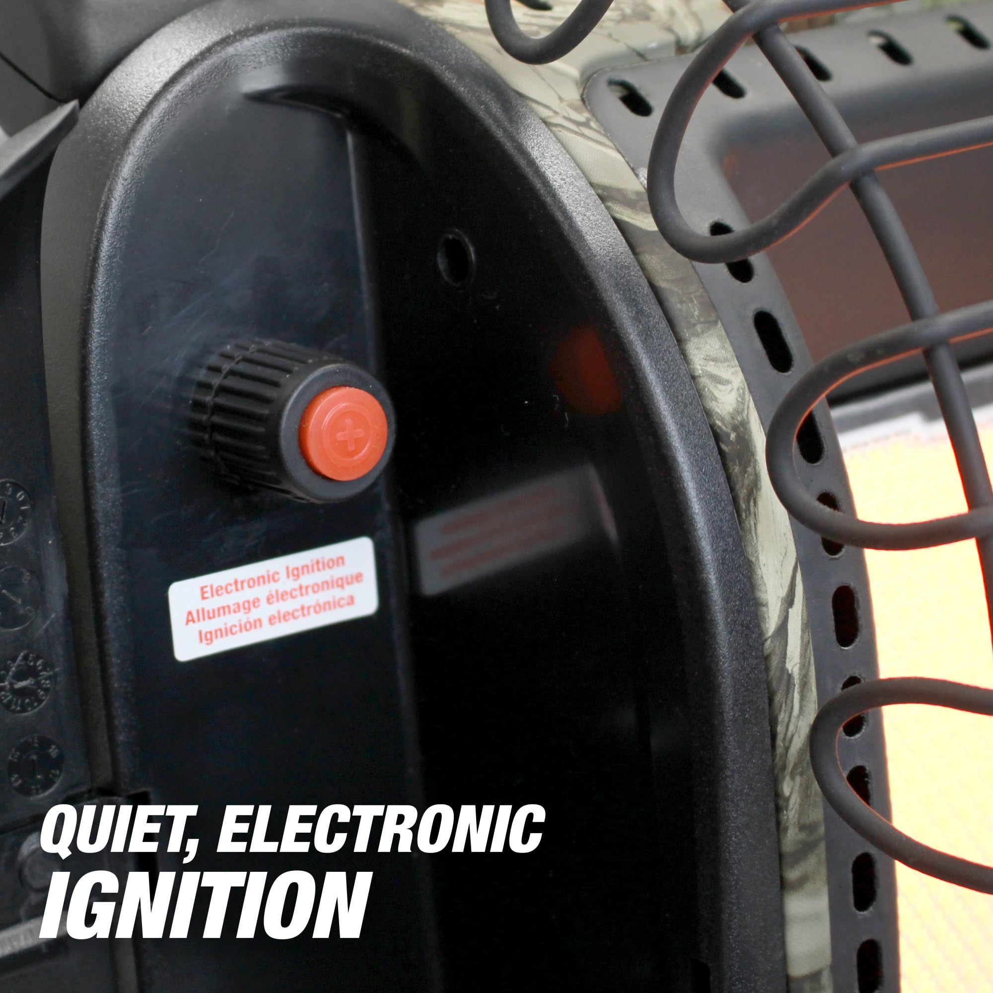 Mr. Heater on campsite table providing quick heat for outdoor gatherings benefit