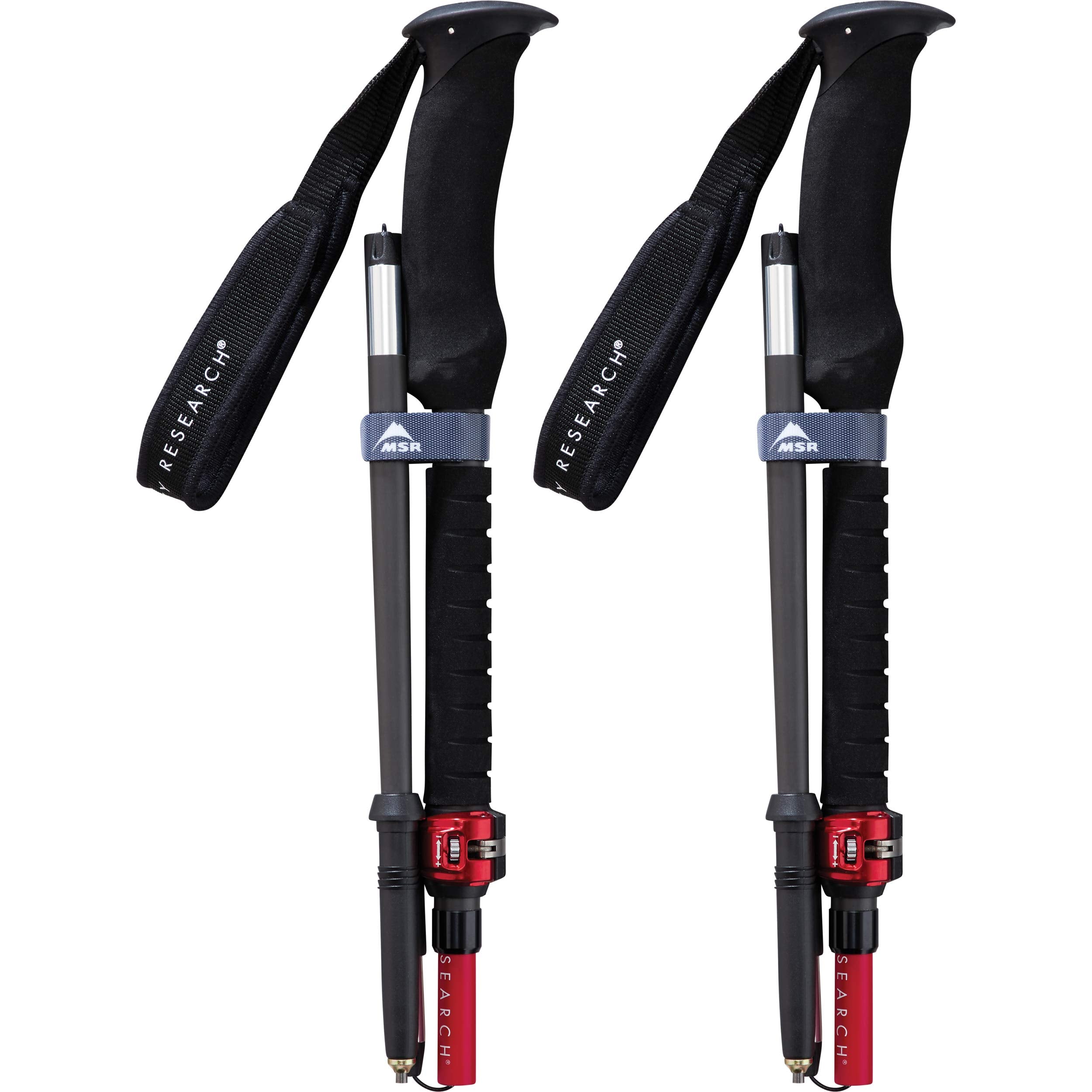 MSR DynaLock Ascent EVA foam grip and extended lower grip for comfortable hand placement