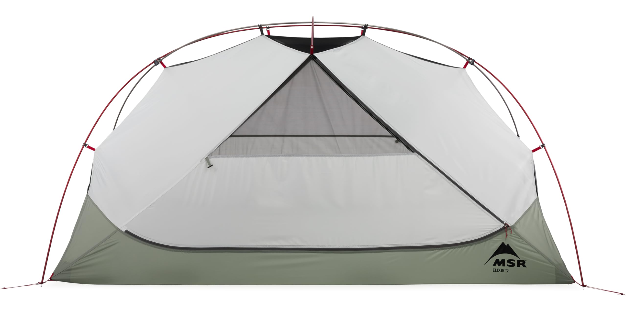 MSR Elixir vestibule storing two backpacks, keeps gear dry and accessible