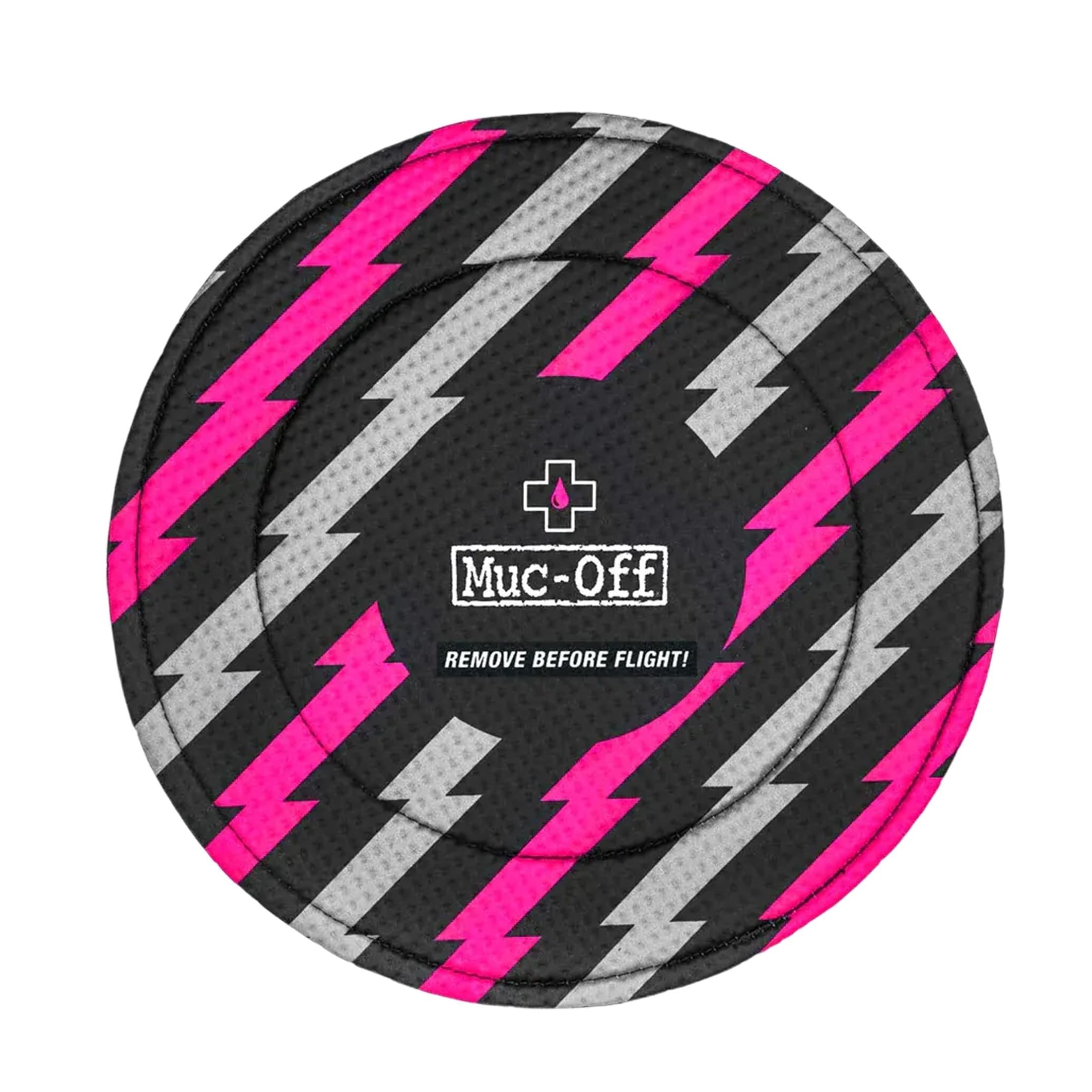 Muc-Off front view of disc brake covers showing pair and packaging for easy protection