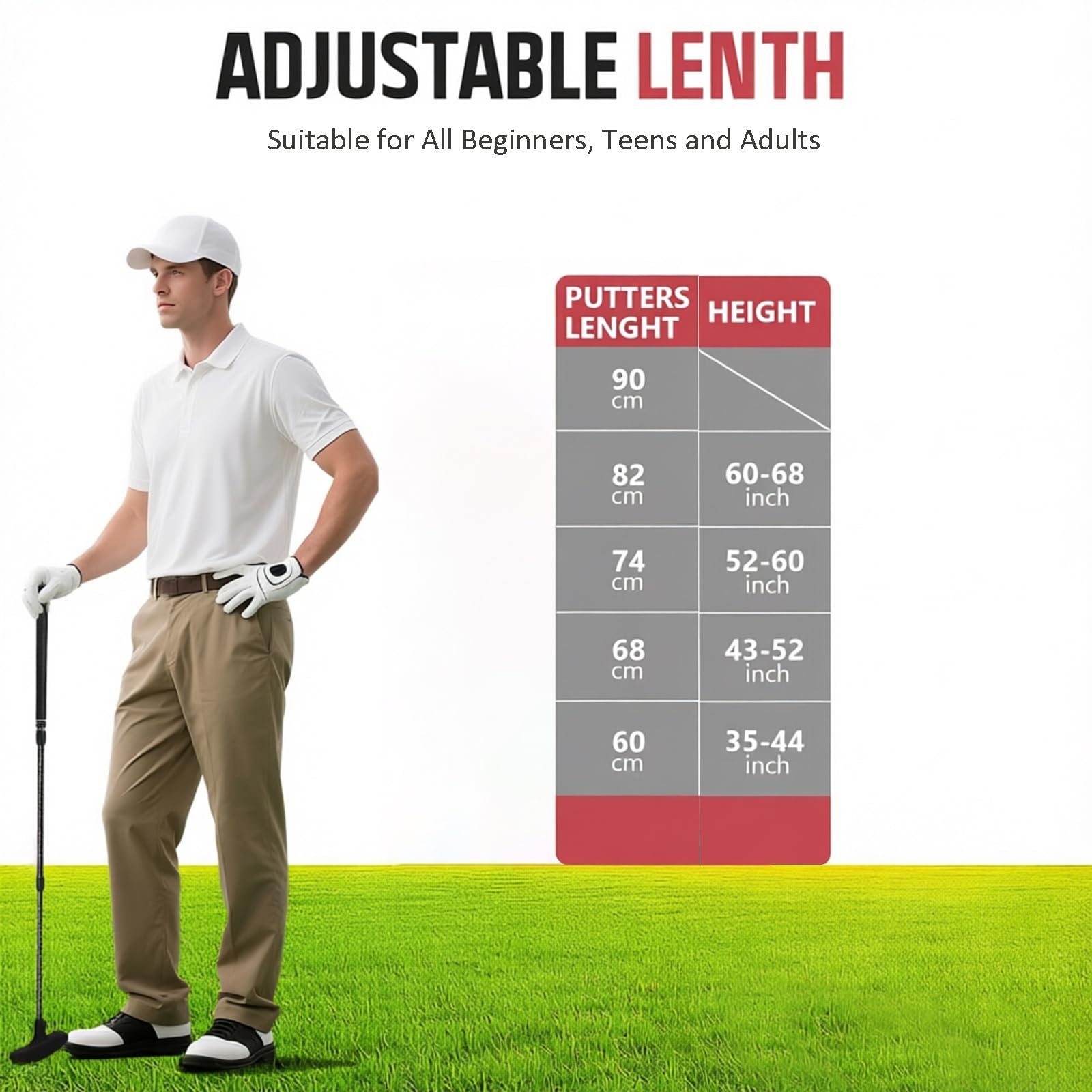 MultiOutools adjustable shaft extended demonstrating length range for different heights