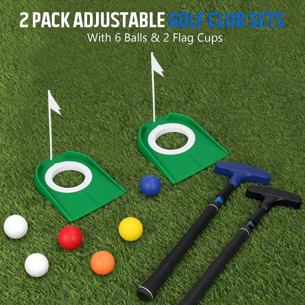 MultiOutools putter beside a hand showing compact collapsed size for easy storage