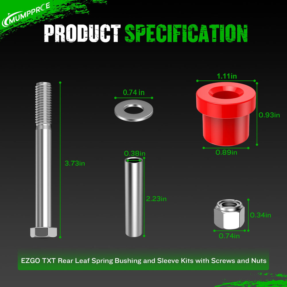 MUMPPRCE installed bushing on leaf spring demonstrating quieter, firmer suspension performance