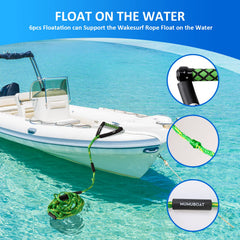 MUMUBOAT rope in use behind a boat showing stable pull and consistent wake positioning