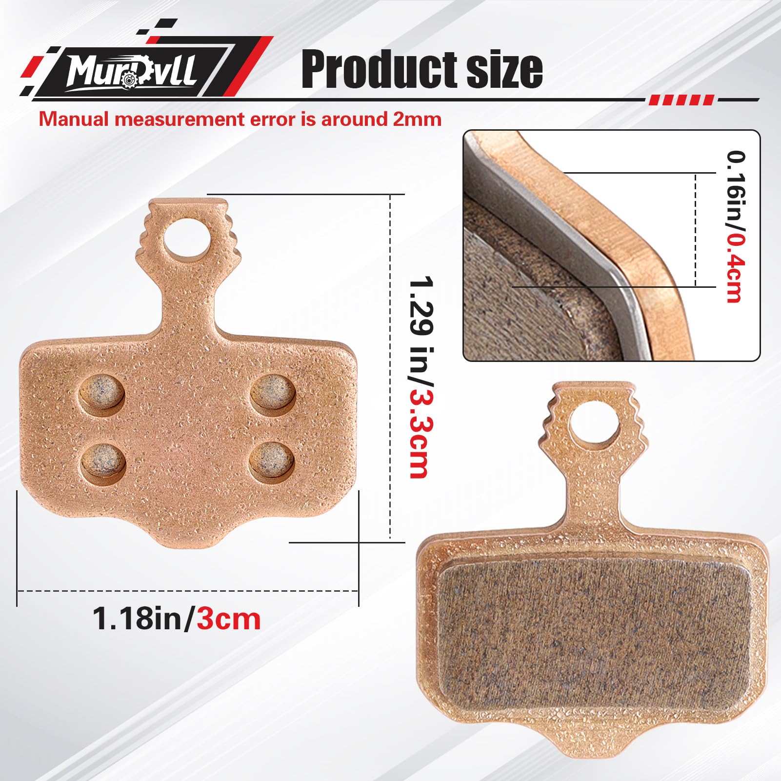 MurDvll steel backing plate detail showing robust construction for consistent braking performance
