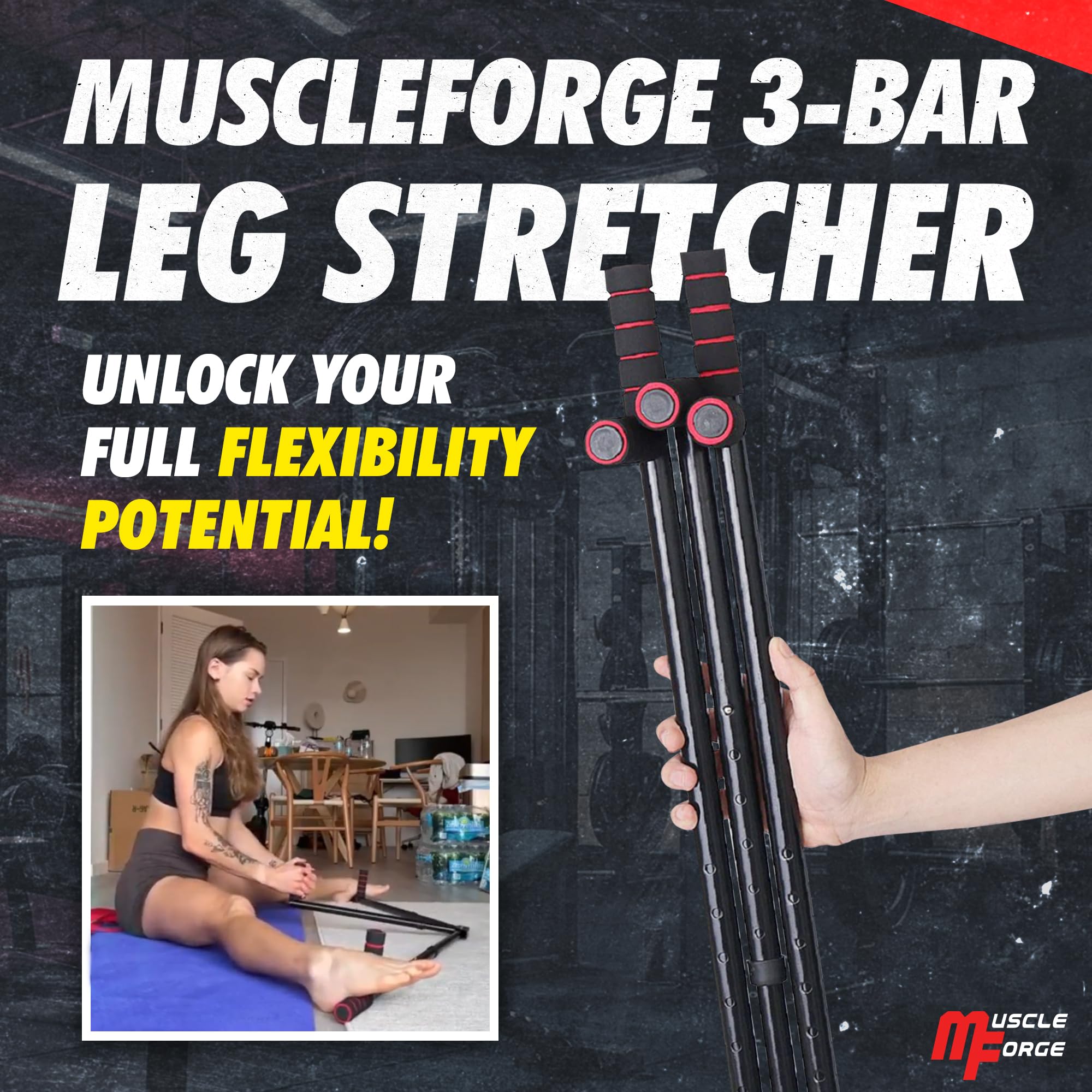 MuscleForge close-up of foam grip offering cushioned comfort during holds