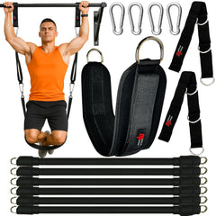 MuscleForge front packaging showing full band kit and included accessories for easy selection