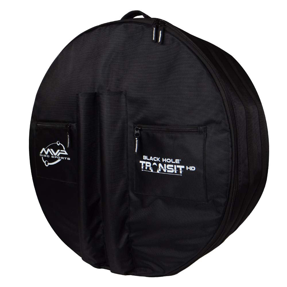 MVP transit bag front view showing durable shell and protective fit