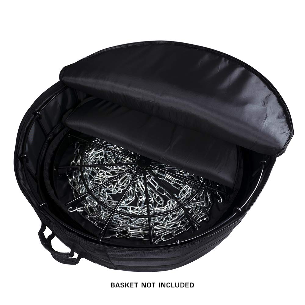 MVP bag opened showing compartments that protect basket components