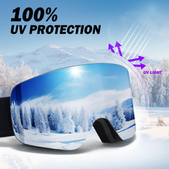 MXJ Gear side view on helmet white frame revo blue demonstrating secure helmet fit
