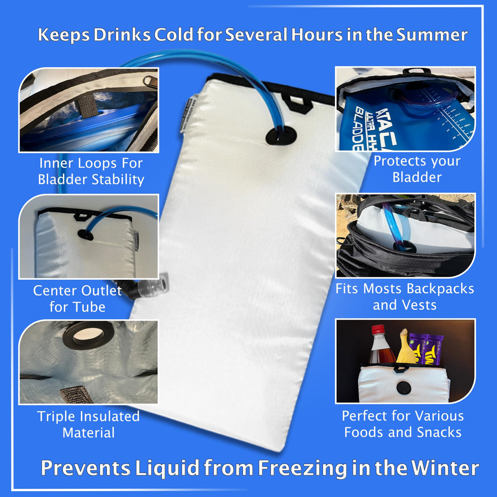 MyBand airtight zipper and staggered tube ports close-up, prevents heat intrusion