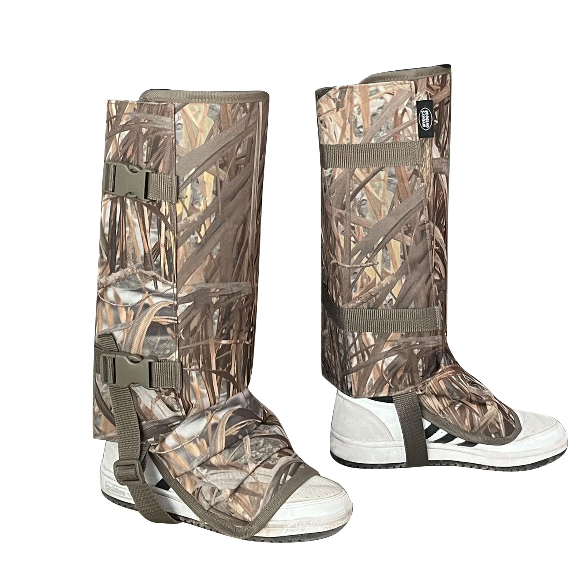 MYDAYS OUTDOOR folded gaiters in storage bag illustrating portability