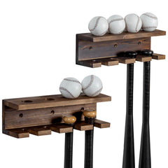MyGift front view shelf showing burnt wood finish and bat slot benefit visible
