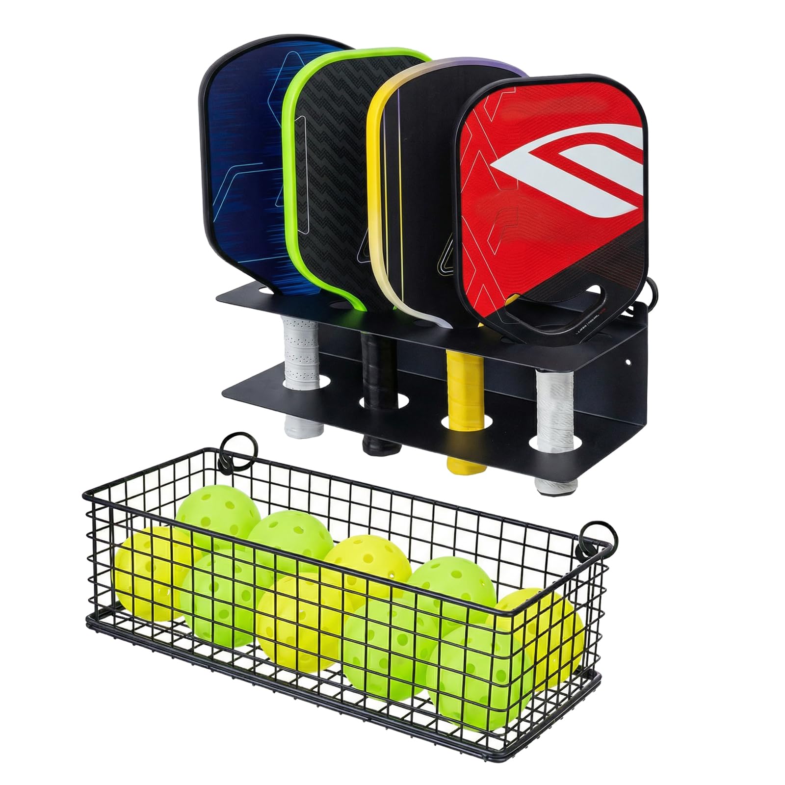 MyGift paddle rack front view showing neat paddle storage and quick access