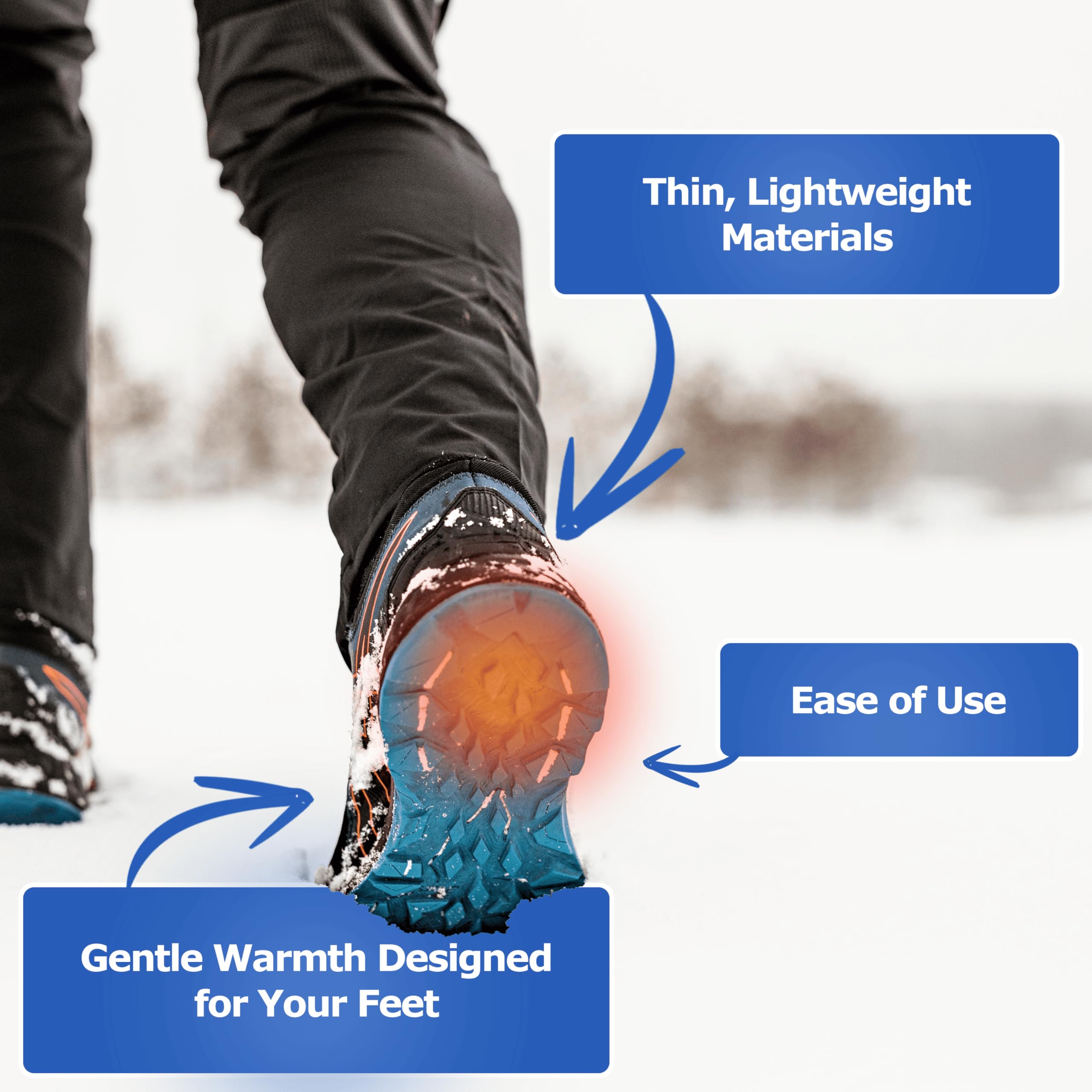 myHOT toe warmer beside coin showing compact size for easy storage