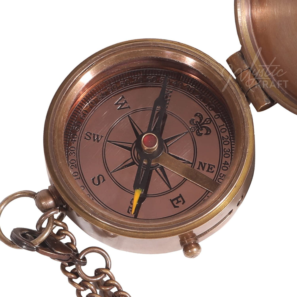MYSTICKRAFT compass in outdoor setting implying adventure-readiness and meaningful gift