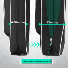 mytag front pockets open with balls and tees for quick access benefit