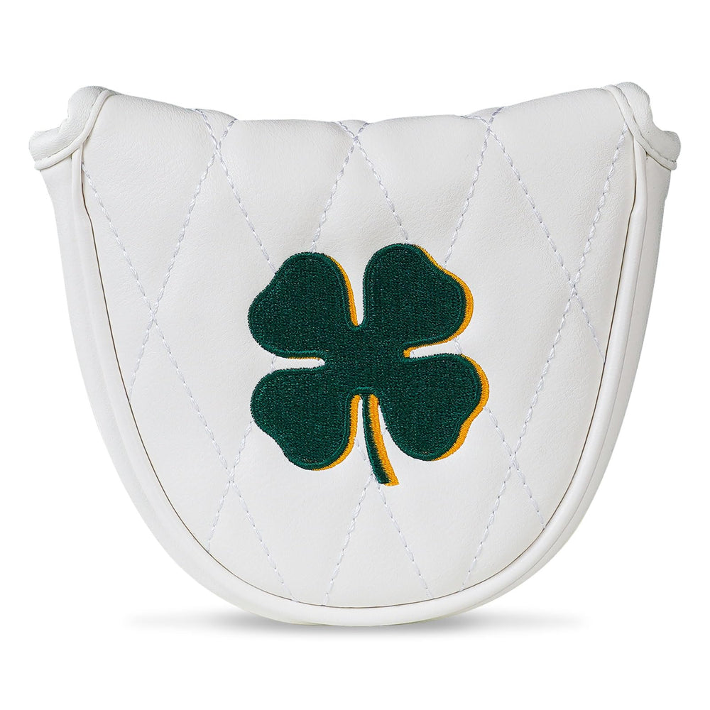 mytag detailed close-up of four-leaf clover applique, highlights stylish durable finish