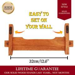 Mythrojan stand next to ruler showing 16-inch footprint for sizing clarity