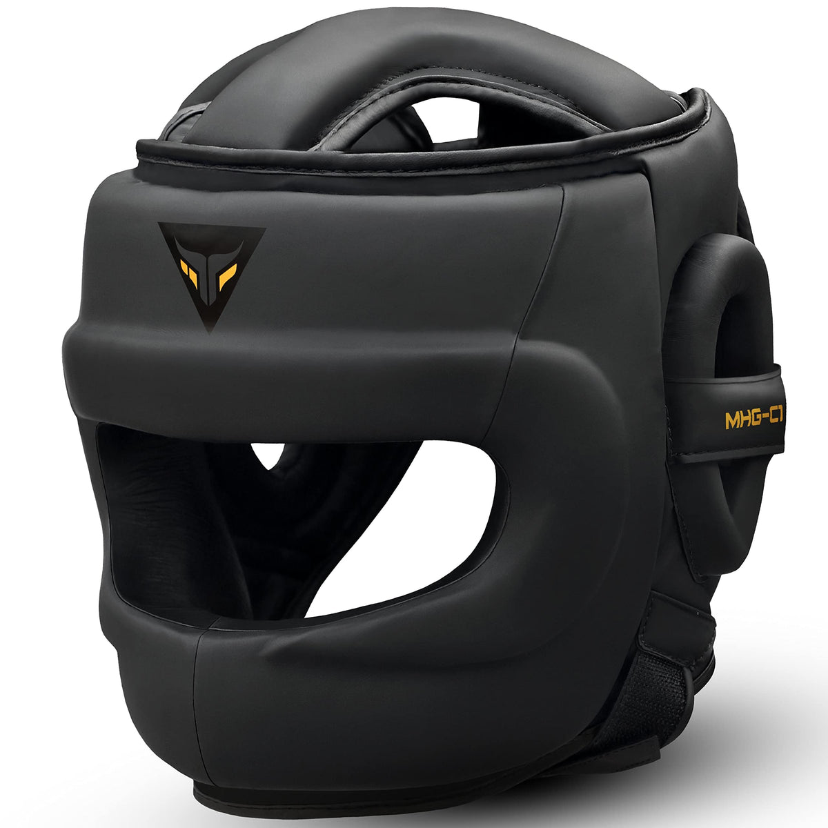 Mytra Fusion front view of headgear showing full-face protection and durability benefit