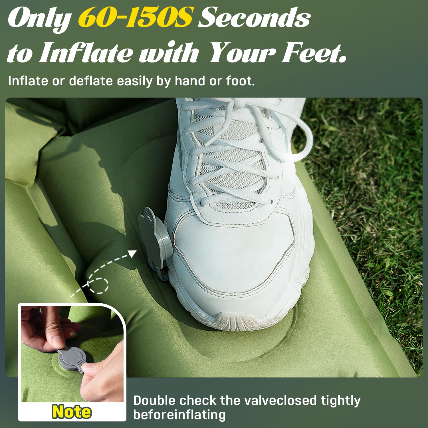 Myxslop inflated pad inside tent showing supportive sleeping surface