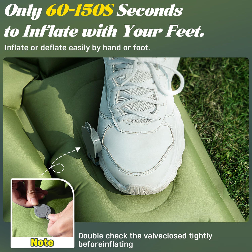 Myxslop inflated pad inside tent showing supportive sleeping surface