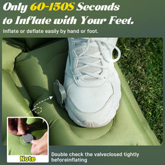 Myxslop inflated pad inside tent showing supportive sleeping surface