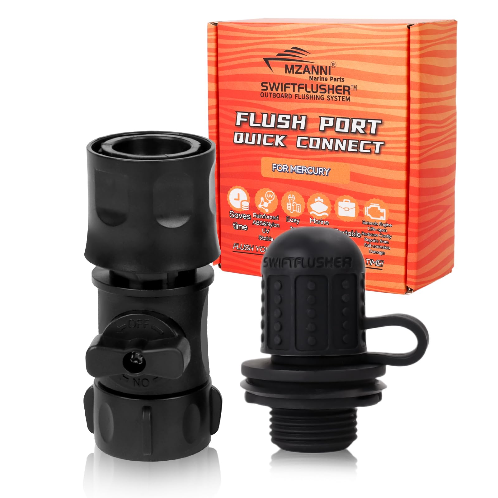 MZANNI SWIFTFLUSHER front view showing robust quick‑connect and durable finish
