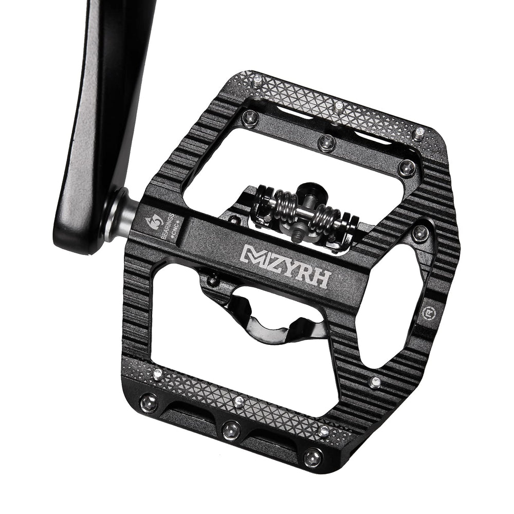 MZYRH pedal on mountain bike in trail setting showing versatile performance