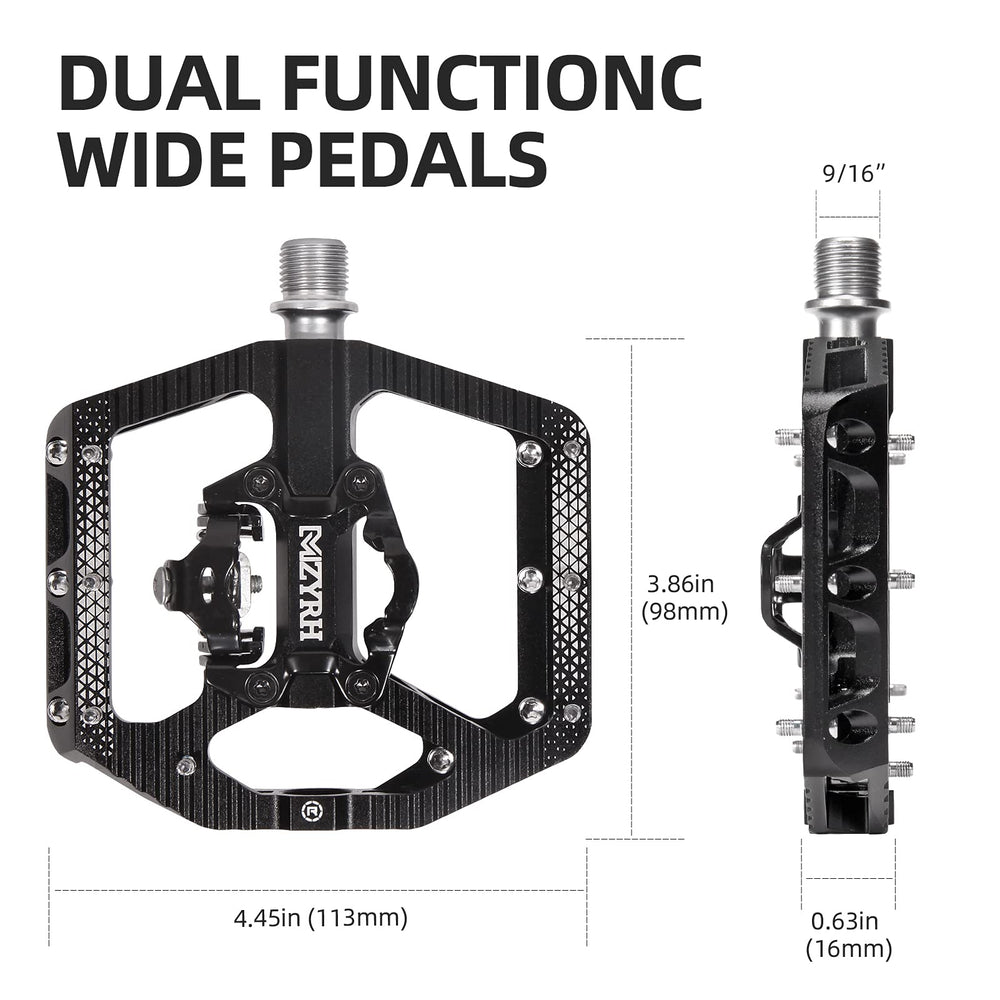 MZYRH pedal side profile installed on crank demonstrating fit and clearance