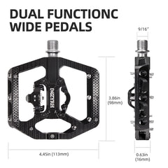 MZYRH pedal side profile installed on crank demonstrating fit and clearance