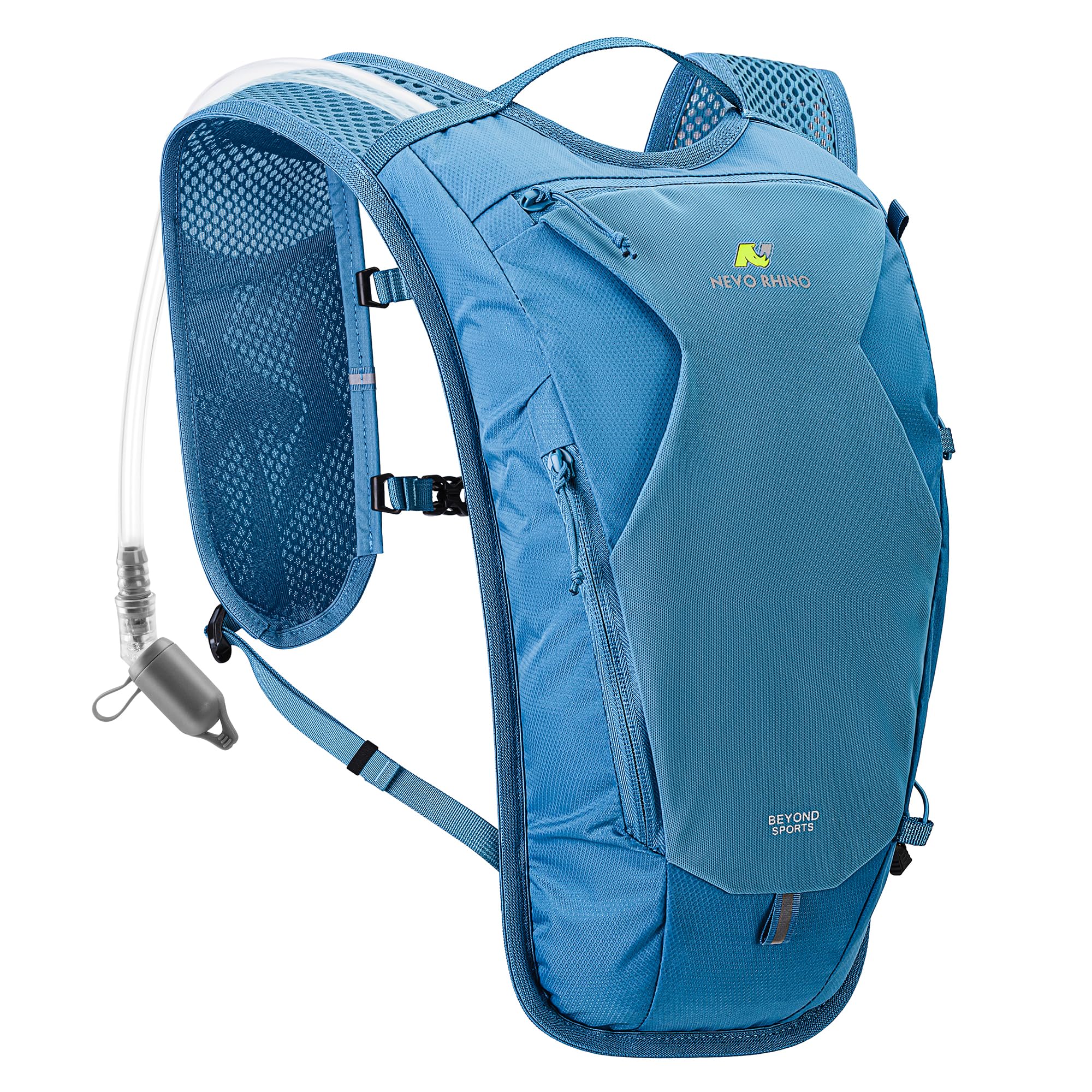 N NEVO RHINO front view showing pack shape and quick-access pockets for easy reach