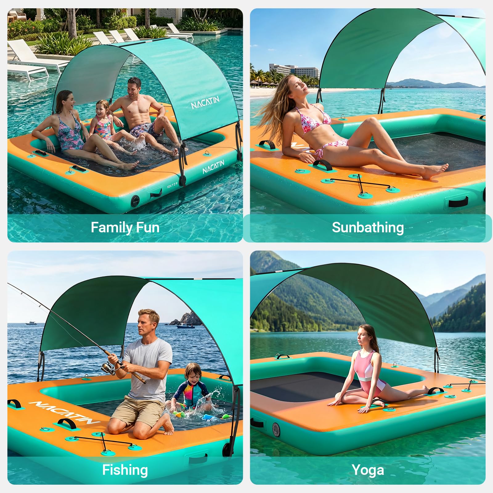 NACATIN mesh splash pool close-up that keeps children contained safely