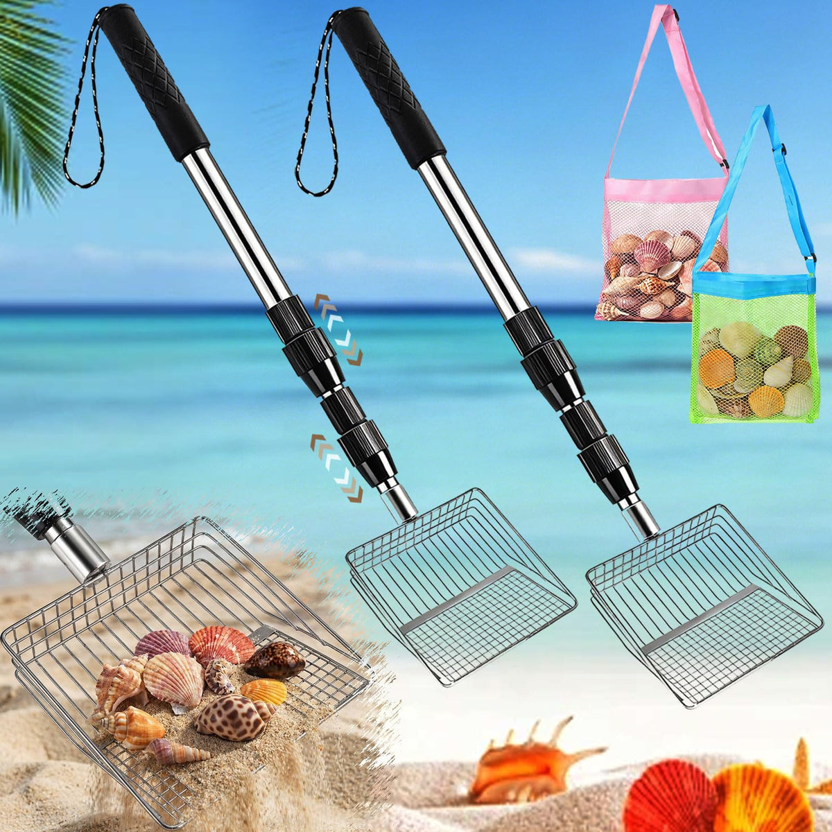 Nafhone front view of two packaged sifters showing kit and portability benefit