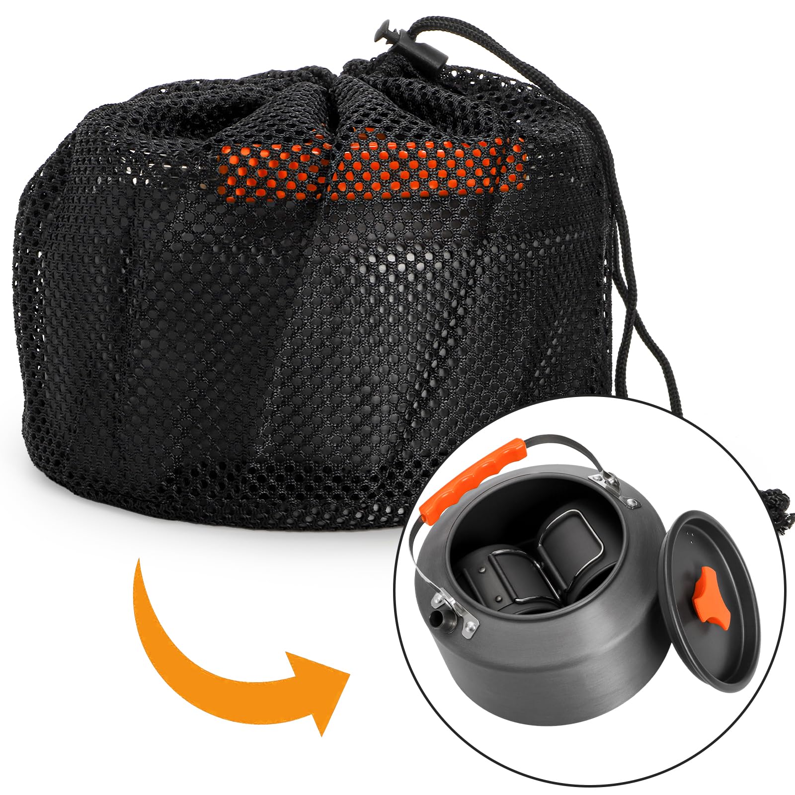 Nagpew kettle handle and lid detail showing insulated PE plastic for safe grip