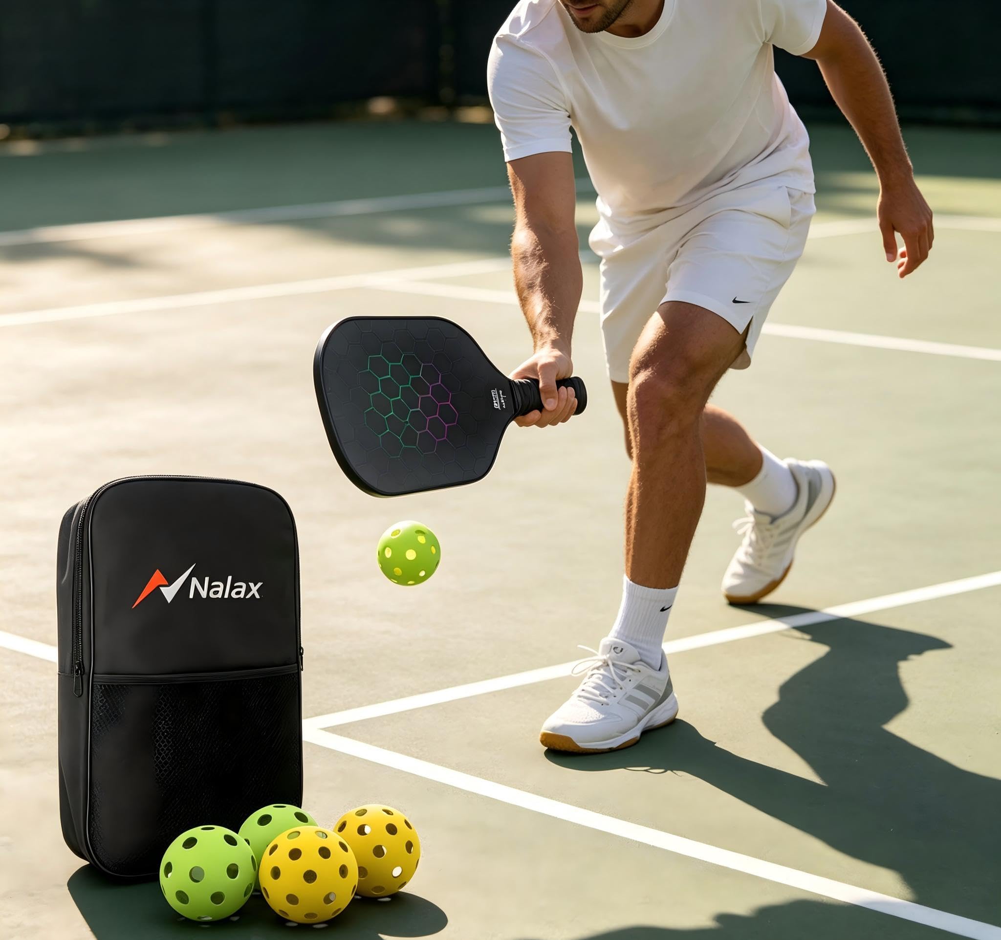 Nalax paddles and bag on park bench showing easy-to-carry lifestyle convenience