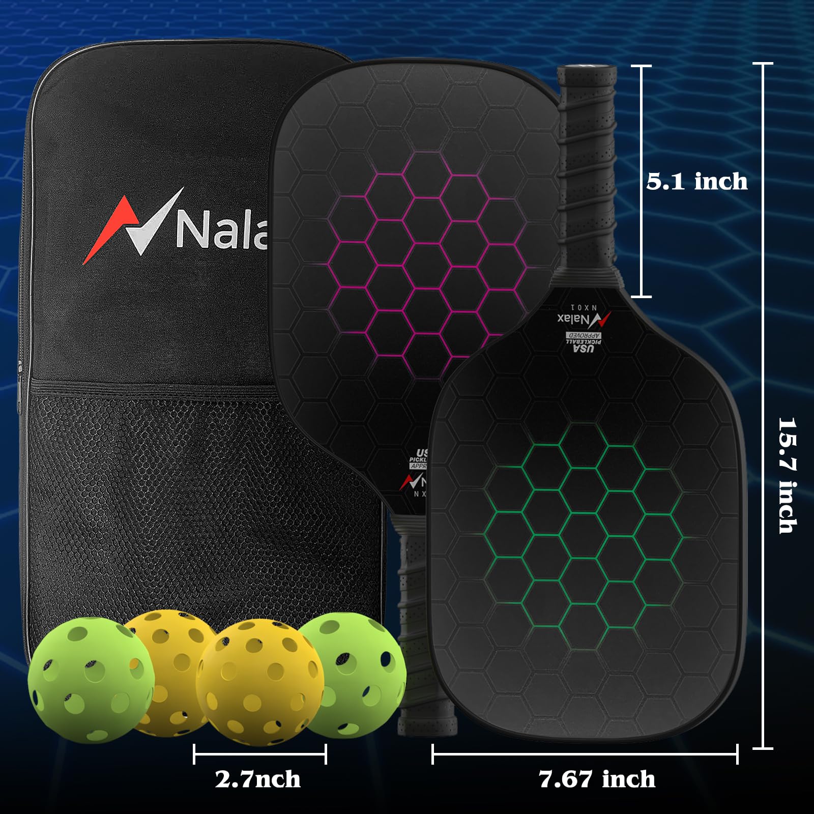 Nalax paddle next to hand showing size and lightweight handling benefit