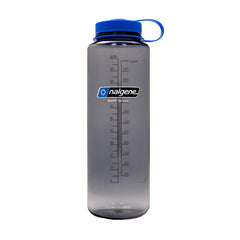 Nalgene 48 oz silo front view showing durable grey bottle and capacity benefit
