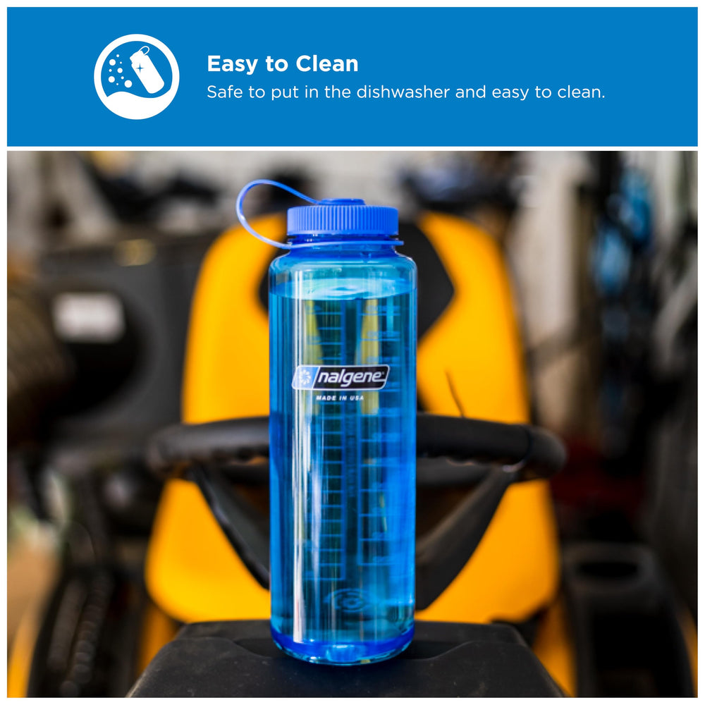 Nalgene measurement markings visible to help track intake and mix drinks