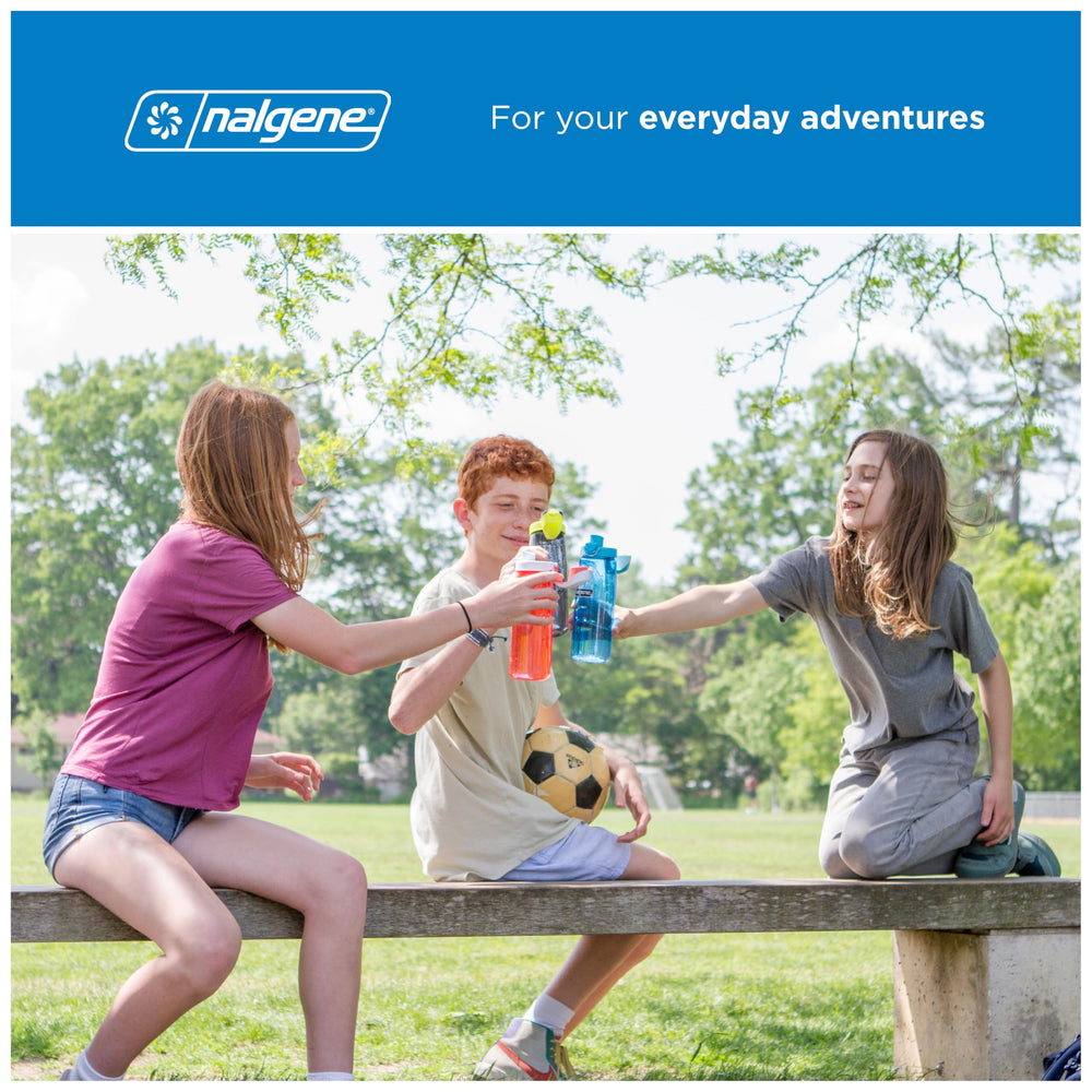 Nalgene bottle in outdoor setting illustrating leak-proof use during hikes and commutes