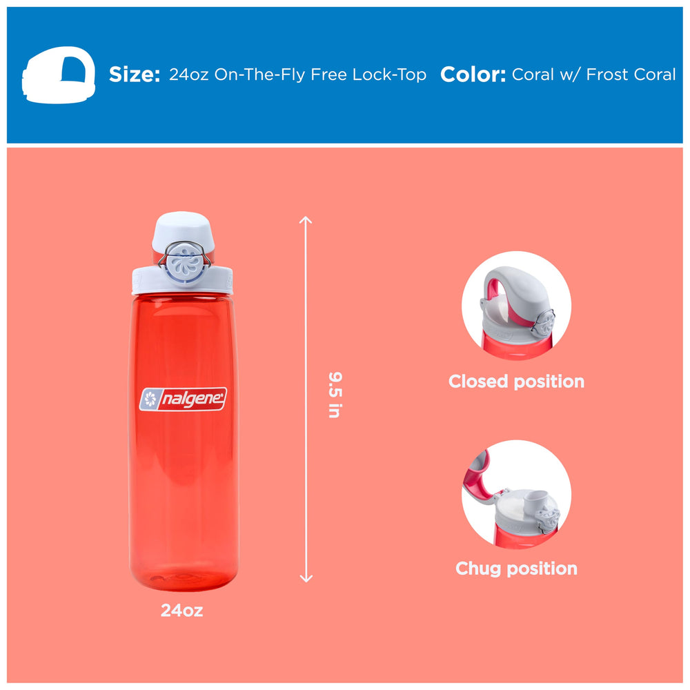 Nalgene side photo of measurement markings indicating easy intake tracking and mixing