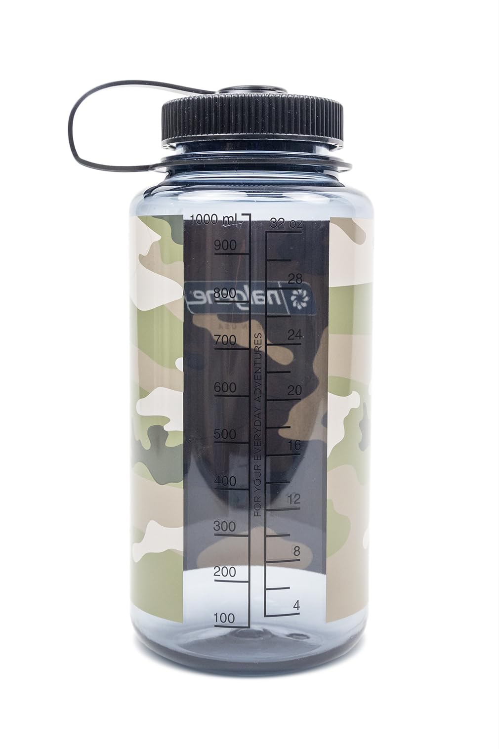 Nalgene cap and loop detail highlighting secure screw top and easy carrying convenience