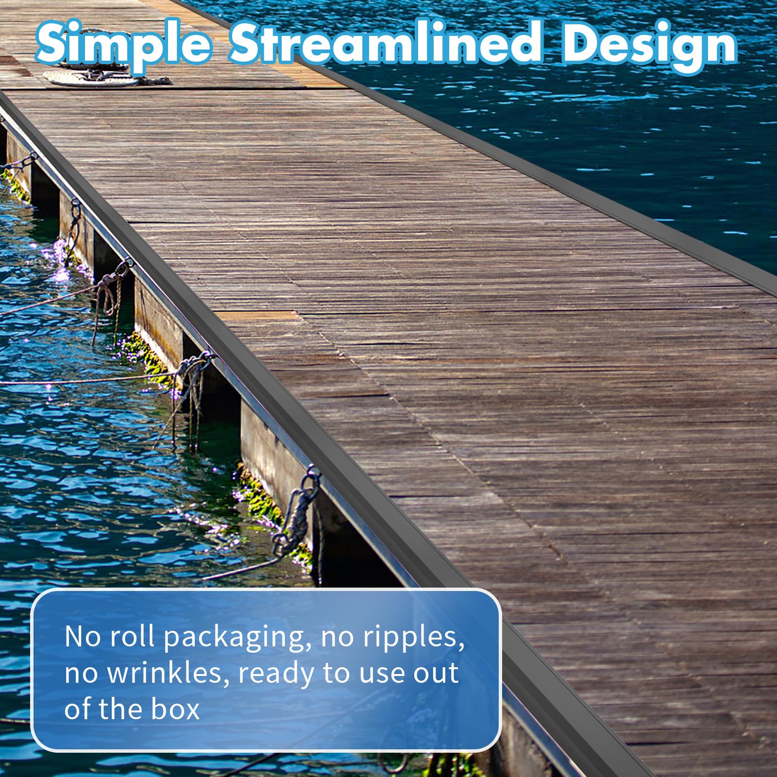 Nalwort color options lined up to choose visibility or match dock finishes easily