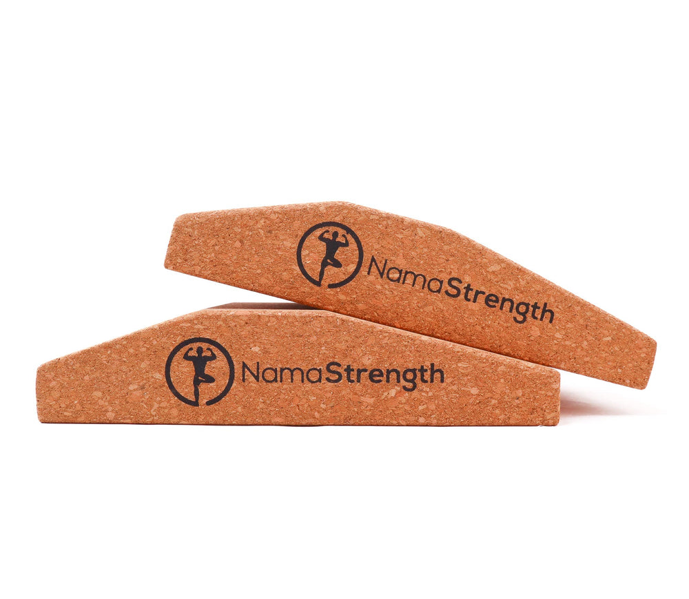 NamaStrength wedge under foot demonstrating ankle and calf stretch assistance